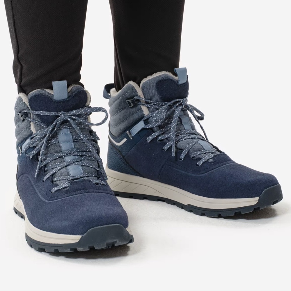 QUECHUA/Kids' warm and waterproof SH500 lace-up leather hiking shoes/ size 5